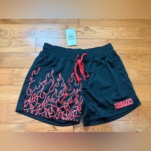 Kill Crew Muay Thai Mid-Thigh Flame Shorts NWT